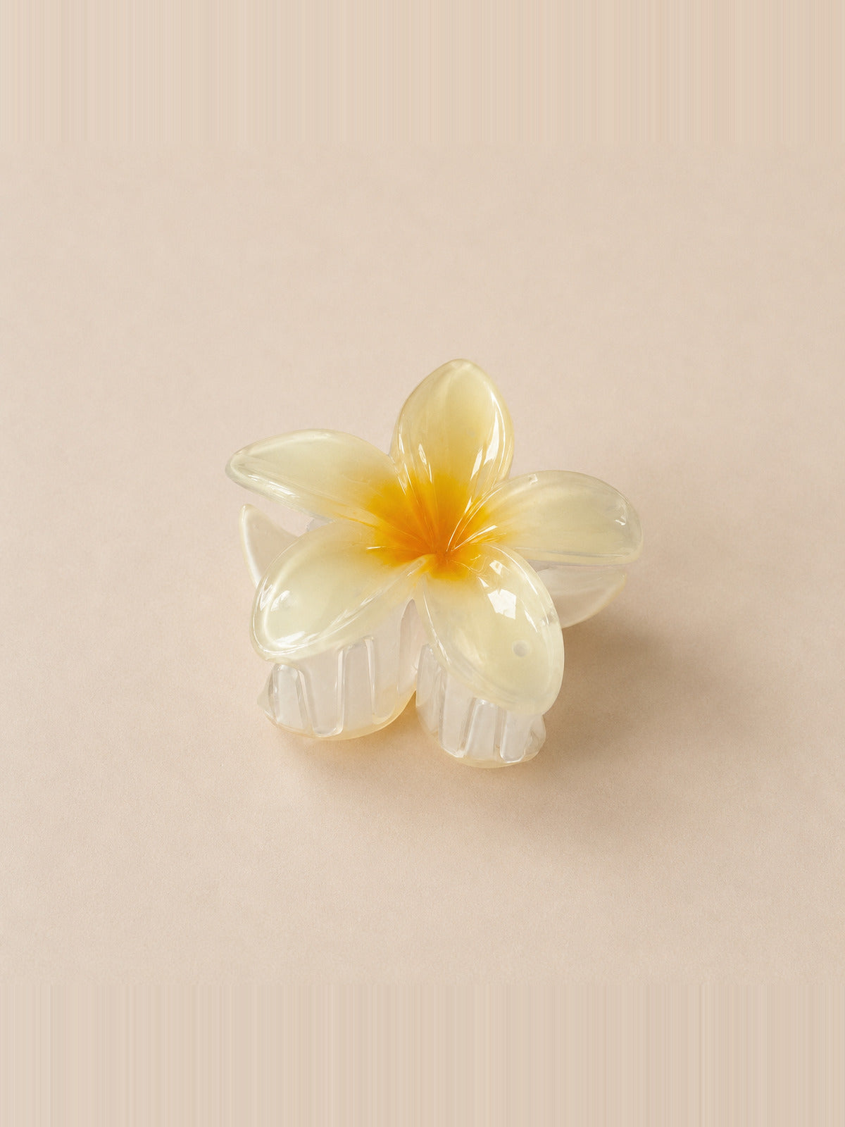 Flower Glossy Yellow Vanilla Haarklammer von Veízu Beauty